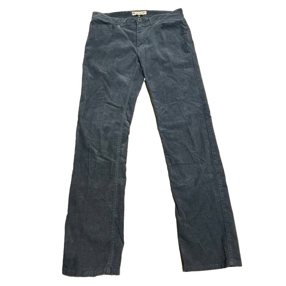 Travis Mathew Men's 32x31 Blue Gray Corduroy Straight Leg Pants 5-Pocket Casual